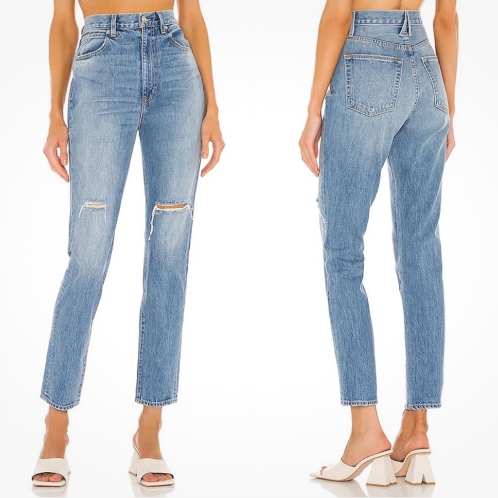 New Slvrlake Beatnik High Rise Slim Jeans (Sz 25) Distressed Trouble Maker